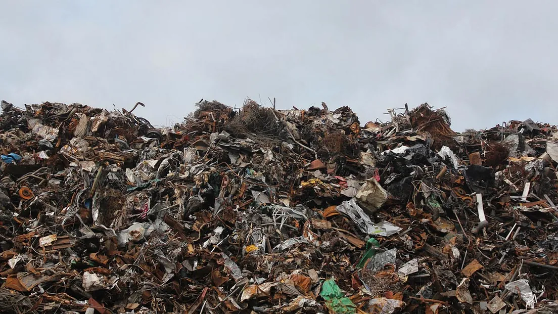 A large pile of metal our team has dropped off to be recycled 